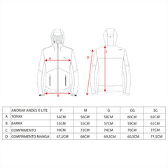 JAQUETA ANORAK ANDES X-LITE IMPERMEÁVEL MASCULINO - Kailash