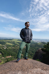 JAQUETA PUFFER DUPLA FACE PLUMA GANSO MASCULINO