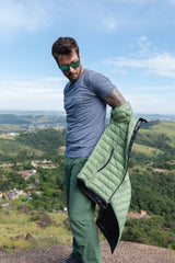JAQUETA PUFFER DUPLA FACE PLUMA GANSO MASCULINO