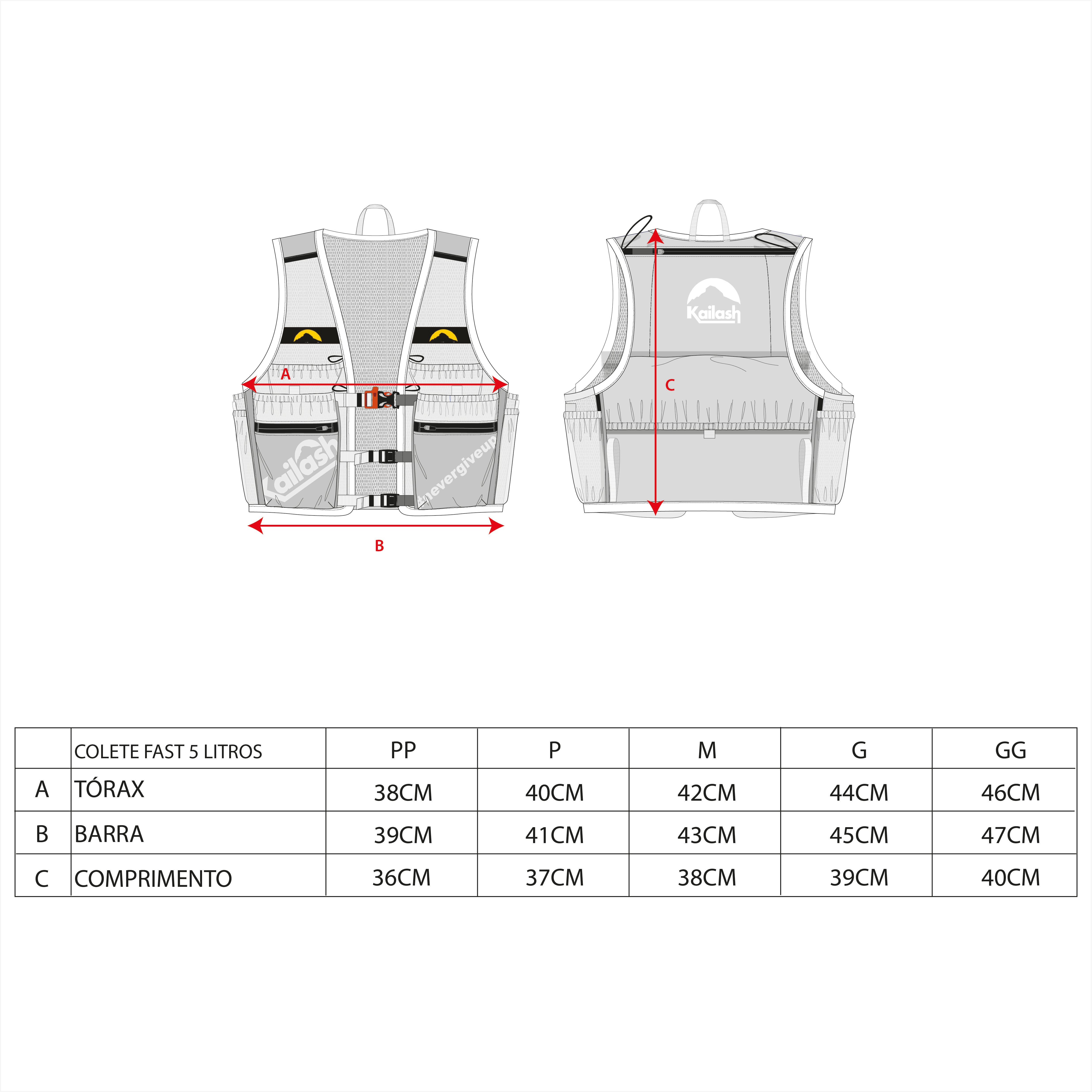 COLETE MOCHILA FAST 5L - Kailash